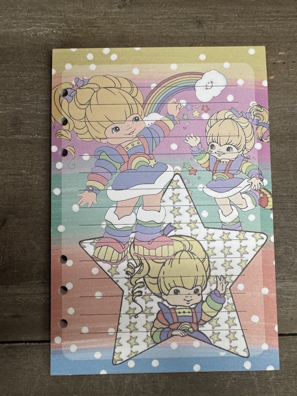 Rainbow Brite Star Size A5 Refill Paper (50 Sheets)